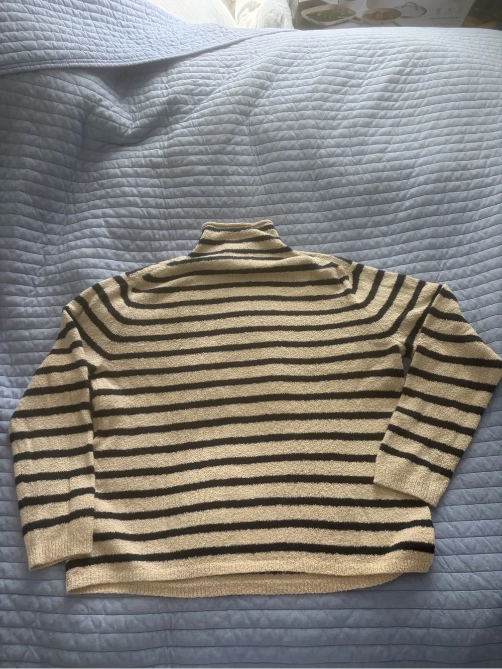 J.Crew striped boucle turtleneck sweater women’s large